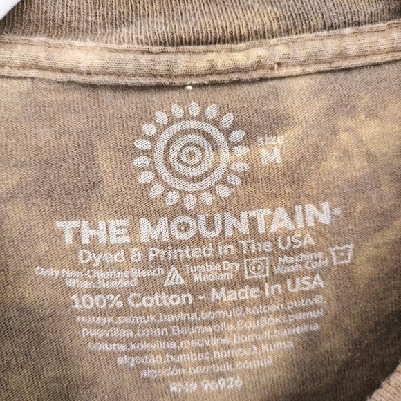 The Mountain Men Medium Giraffe Chewing T Shirt All Over Print Graphic Tee Brown - Picture 5 of 8